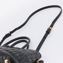 Miu Miu Hand Bag Leather 2way Black Gold Auth bs37717A-9