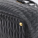 Miu Miu Hand Bag Leather 2way Black Gold Auth bs37717A-10