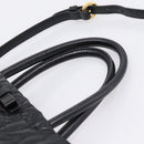 Miu Miu Hand Bag Leather 2way Black Gold Auth bs37717A-14