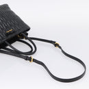 Miu Miu Hand Bag Leather 2way Black Gold Auth bs37717A-8