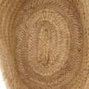 LOEWE Anagram Basket bag Hand Bag Raffia Leather Beige Silver Auth bs37719V-10