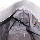 LOEWE Anagram Amazona Justa Hand Bag Leather Gold Silver Auth bs37721-19
