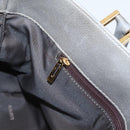 LOEWE Anagram Amazona Justa Hand Bag Leather Gold Silver Auth bs37721-20