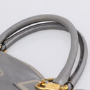 LOEWE Anagram Amazona Justa Hand Bag Leather Gold Silver Auth bs37721-7