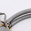 LOEWE Anagram Amazona Justa Hand Bag Leather Gold Silver Auth bs37721-8