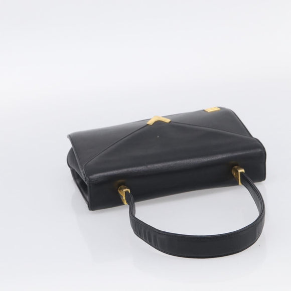 GIVENCHY Shoulder Bag Leather 2 Set Black Gold Auth bs37731
