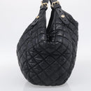 GIVENCHY Shoulder Bag Leather 2 Set Black Gold Auth bs37731-4