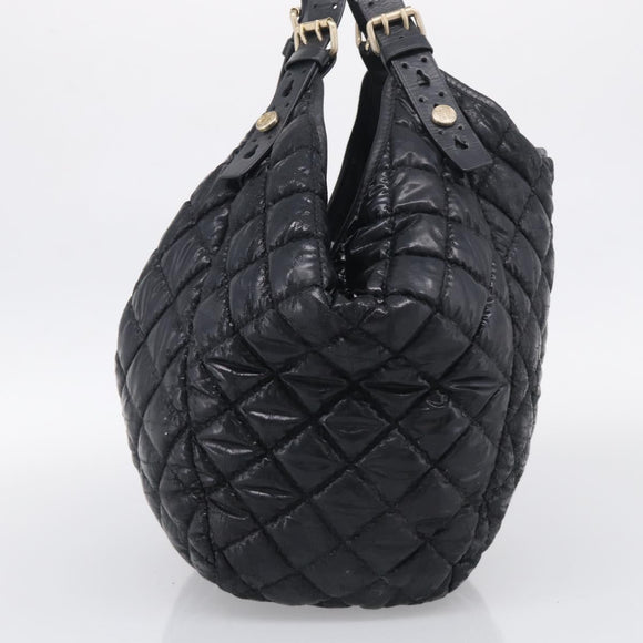 GIVENCHY Shoulder Bag Leather 2 Set Black Gold Auth bs37731