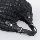 GIVENCHY Shoulder Bag Leather 2 Set Black Gold Auth bs37731-5