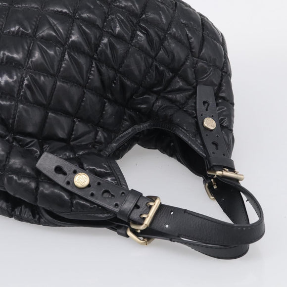 GIVENCHY Shoulder Bag Leather 2 Set Black Gold Auth bs37731