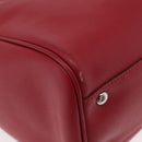 Salvatore Ferragamo Hand Bag Leather 2way Red Silver Auth bs37733-21