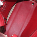 Salvatore Ferragamo Hand Bag Leather 2way Red Silver Auth bs37733-11