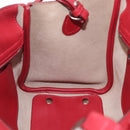 Salvatore Ferragamo Hand Bag Leather 2way Red Silver Auth bs37733-28