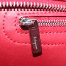 Salvatore Ferragamo Hand Bag Leather 2way Red Silver Auth bs37733-29