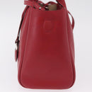 Salvatore Ferragamo Hand Bag Leather 2way Red Silver Auth bs37733-3