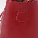 Salvatore Ferragamo Hand Bag Leather 2way Red Silver Auth bs37733-6