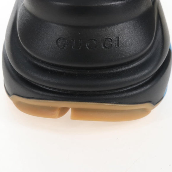GUCCI Lighton Webprint Sneakers 5 Black Auth bs37734M