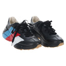 GUCCI Lighton Webprint Sneakers 5 Black Auth bs37734M-1
