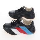 GUCCI Lighton Webprint Sneakers 5 Black Auth bs37734M-4
