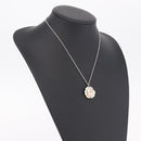 CHANEL Camelia Necklace metal Silver CC Auth bs37737-16