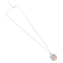 CHANEL Camelia Necklace metal Silver CC Auth bs37737-2