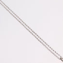 CHANEL Camelia Necklace metal Silver CC Auth bs37737-4