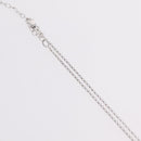 CHANEL Camelia Necklace metal Silver CC Auth bs37737-6