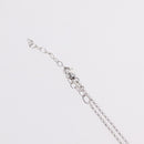 CHANEL Camelia Necklace metal Silver CC Auth bs37737-7