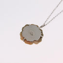 CHANEL Camelia Necklace metal Silver CC Auth bs37737-9