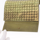 Bottega Veneta INTRECCIATO Long Wallet Leather Gold 134075 Auth bs37742-20