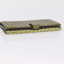 Bottega Veneta INTRECCIATO Long Wallet Leather Gold 134075 Auth bs37742-7