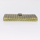Bottega Veneta INTRECCIATO Long Wallet Leather Gold 134075 Auth bs37742-8