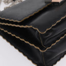 FENDI Canay Chain Shoulder Bag Leather Black Silver 8M0381 Auth bs37743A-10