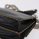 FENDI Canay Chain Shoulder Bag Leather Black Silver 8M0381 Auth bs37743A-13