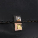 FENDI Canay Chain Shoulder Bag Leather Black Silver 8M0381 Auth bs37743A-14