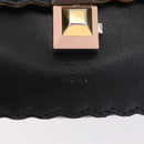 FENDI Canay Chain Shoulder Bag Leather Black Silver 8M0381 Auth bs37743A-15