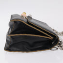 FENDI Canay Chain Shoulder Bag Leather Black Silver 8M0381 Auth bs37743A-4