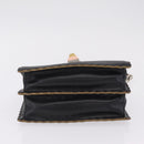 FENDI Canay Chain Shoulder Bag Leather Black Silver 8M0381 Auth bs37743A-9