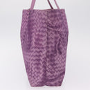 Bottega Veneta Intrecciato Illusion Tote Bag Nylon Purple Auth bs37745-4