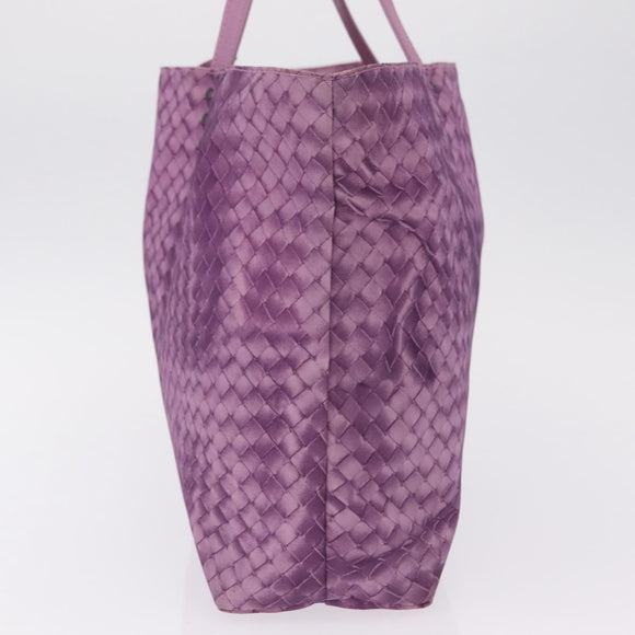 Bottega Veneta Intrecciato Illusion Tote Bag Nylon Purple Auth bs37745