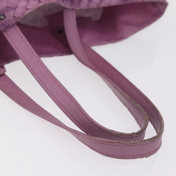 Bottega Veneta Intrecciato Illusion Tote Bag Nylon Purple Auth bs37745