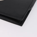 CHANEL CC Split Clutch Bag Lamb Skin Black White Gold CC Auth bs37748V-12