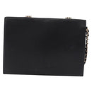 CHANEL CC Split Clutch Bag Lamb Skin Black White Gold CC Auth bs37748V-3