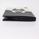CHANEL CC Split Clutch Bag Lamb Skin Black White Gold CC Auth bs37748V-4