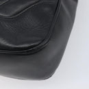 CHANEL V Stitch Hand Bag Leather Black Gold Tone CC Auth bs37749-13