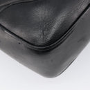 CHANEL V Stitch Hand Bag Leather Black Gold Tone CC Auth bs37749-14