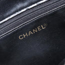 CHANEL V Stitch Hand Bag Leather Black Gold Tone CC Auth bs37749-18