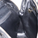 CHANEL V Stitch Hand Bag Leather Black Gold Tone CC Auth bs37749-21
