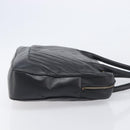 CHANEL V Stitch Hand Bag Leather Black Gold Tone CC Auth bs37749-4