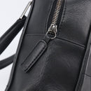 CHANEL Choco Bar Hand Bag Leather Black Silver CC Auth bs37750-15